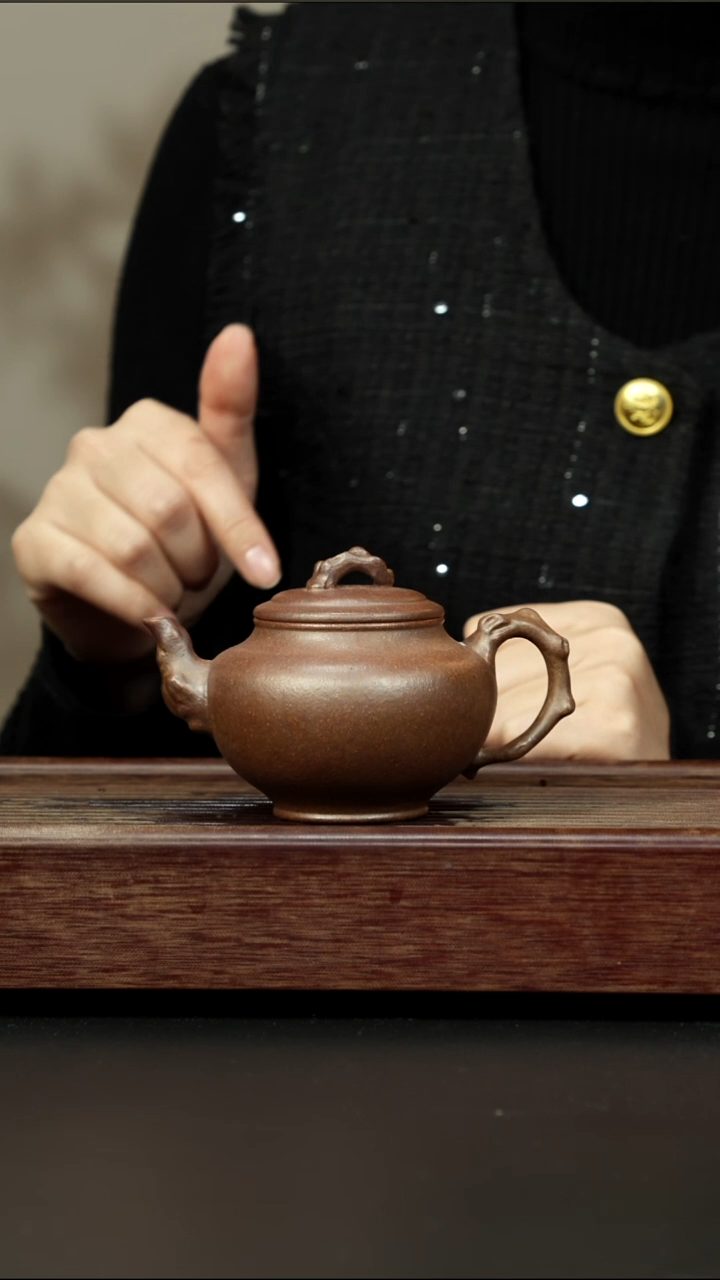 茶壶紫砂黄金段柴烧 梅报春