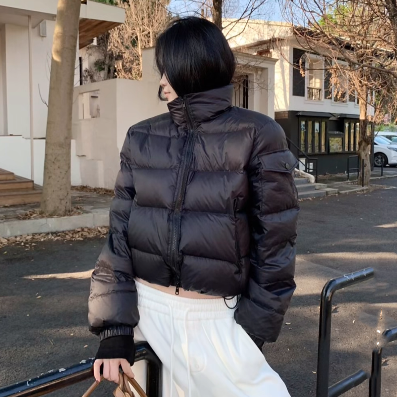 【轻奢时尚】高级气质金丝线混纺加厚长袖上衣