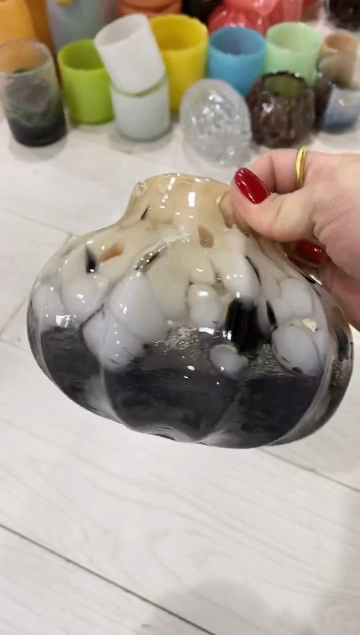 慕忆家手作琉璃花瓶瑕疵