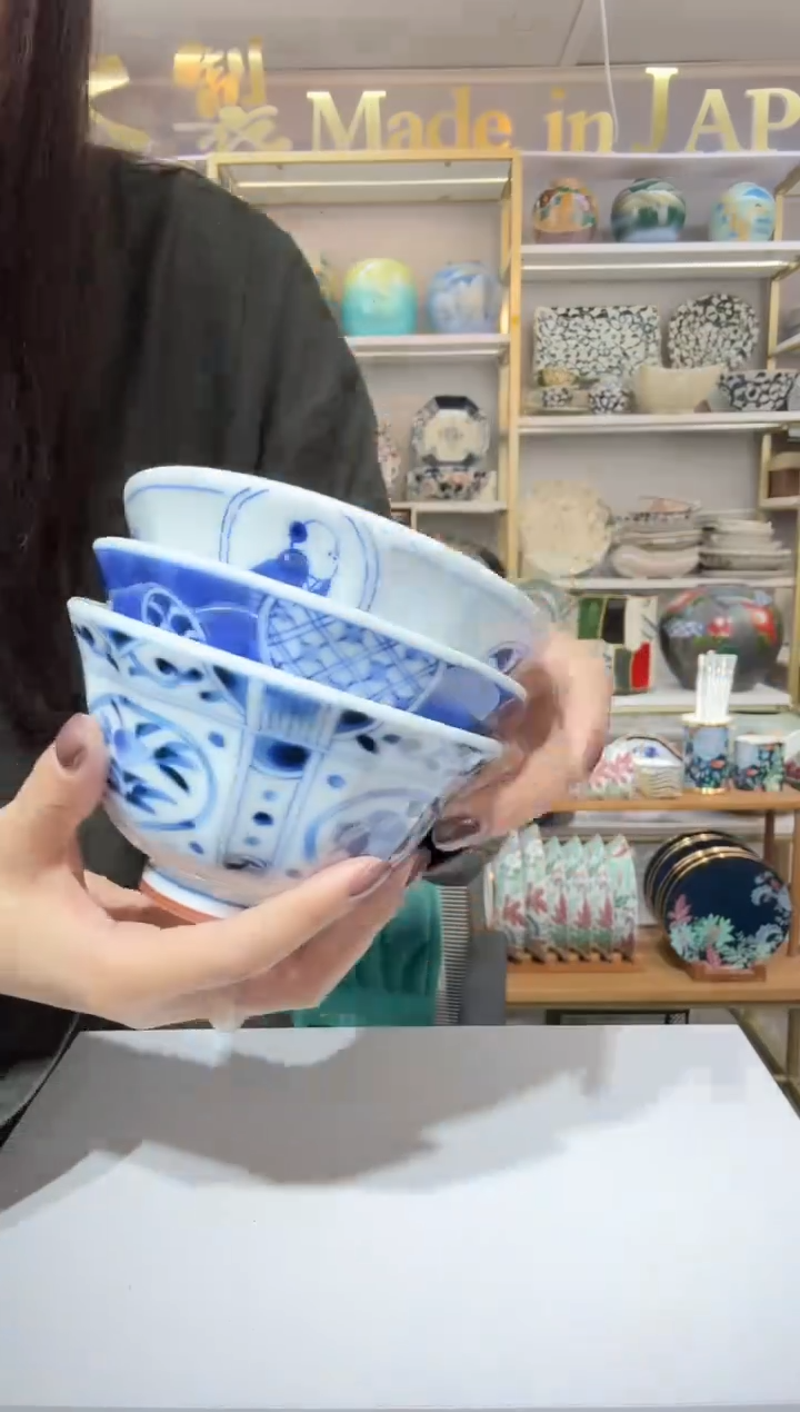 陶瓷蓝凛堂12.5厘米3只装