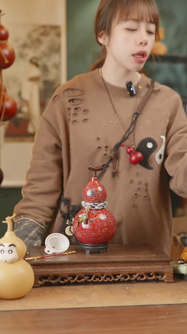 【闪购商品】238号精品天然大漆工艺防渗内胆酒葫芦~