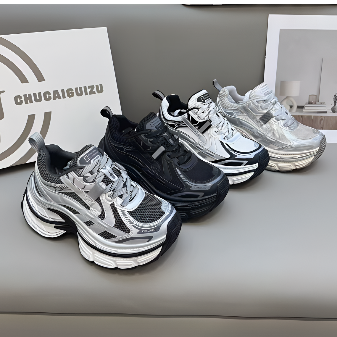 秋冬新款加棉增高厚底真皮老爹鞋女小个子增高7cm松糕休闲运动鞋