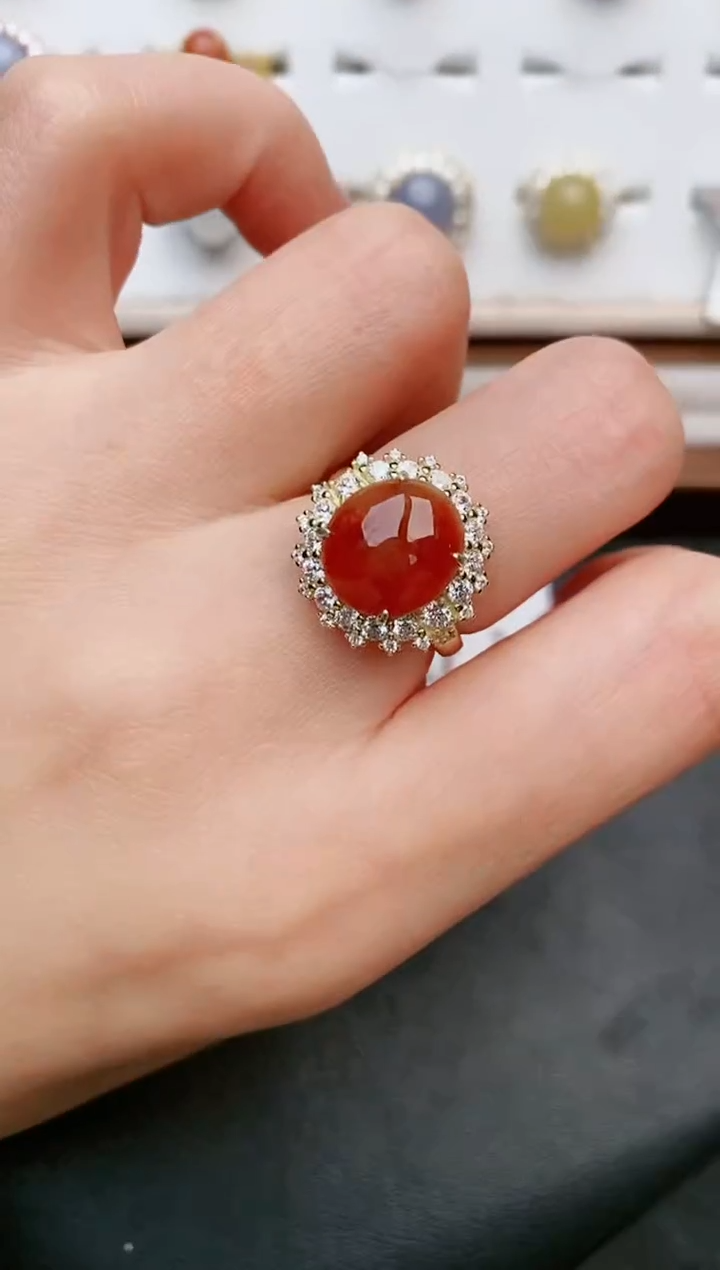 【闪购商品】翡翠戒指银S925镶嵌....