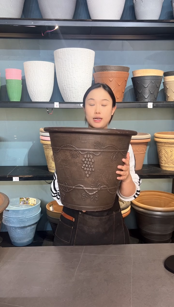 40*33/MK40A咖啡色葡萄藤浮雕外贸尾单