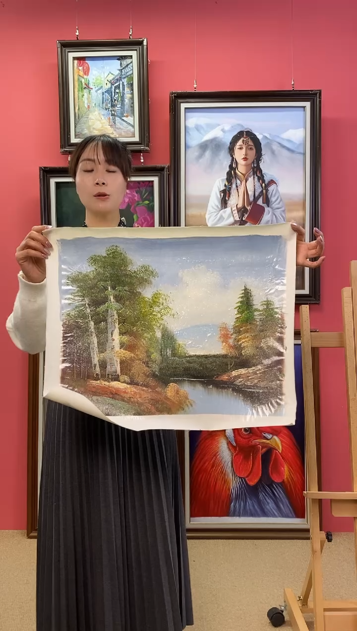 油画天*哥 尺寸40*50画芯（不含框） 