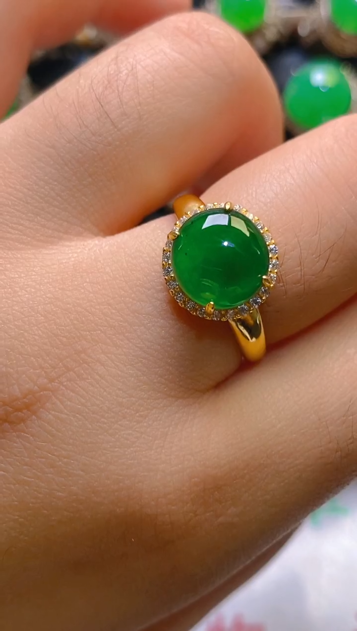 【闪购商品】翡翠银S925镶嵌耳饰天然A货翡翠1