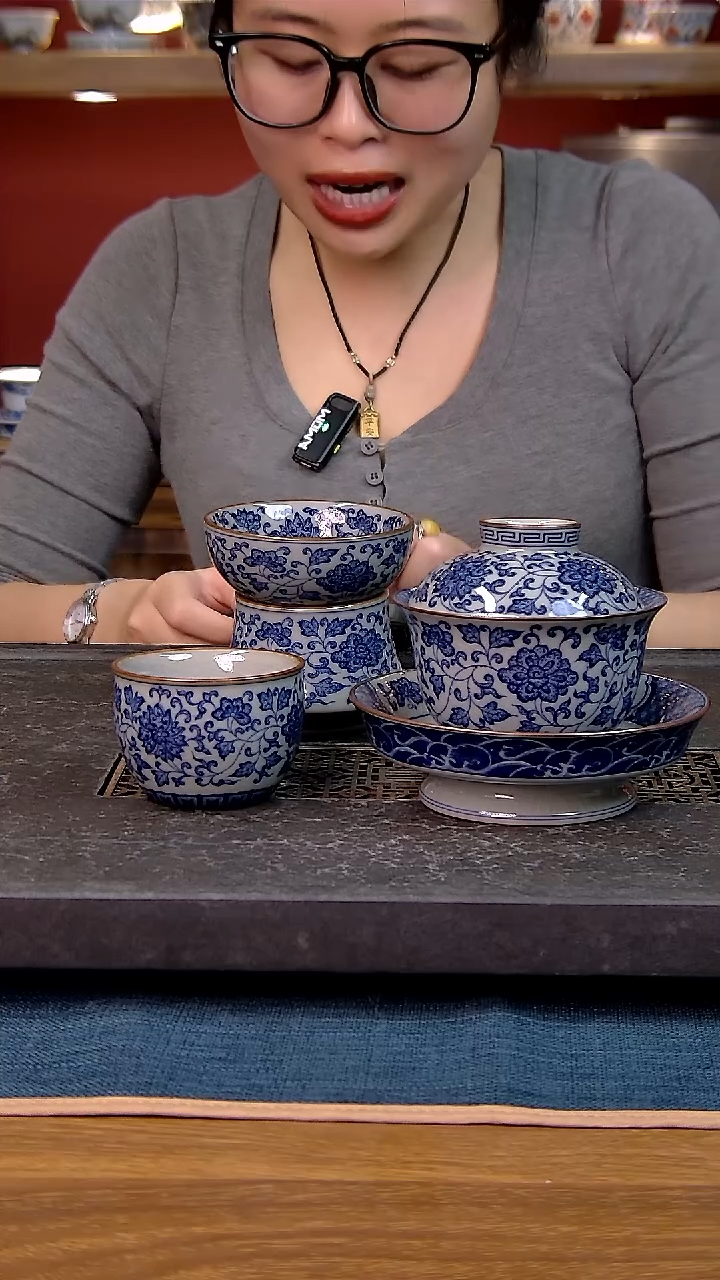 简装家用款3件套 老陶泥开片纹陶瓷茶具