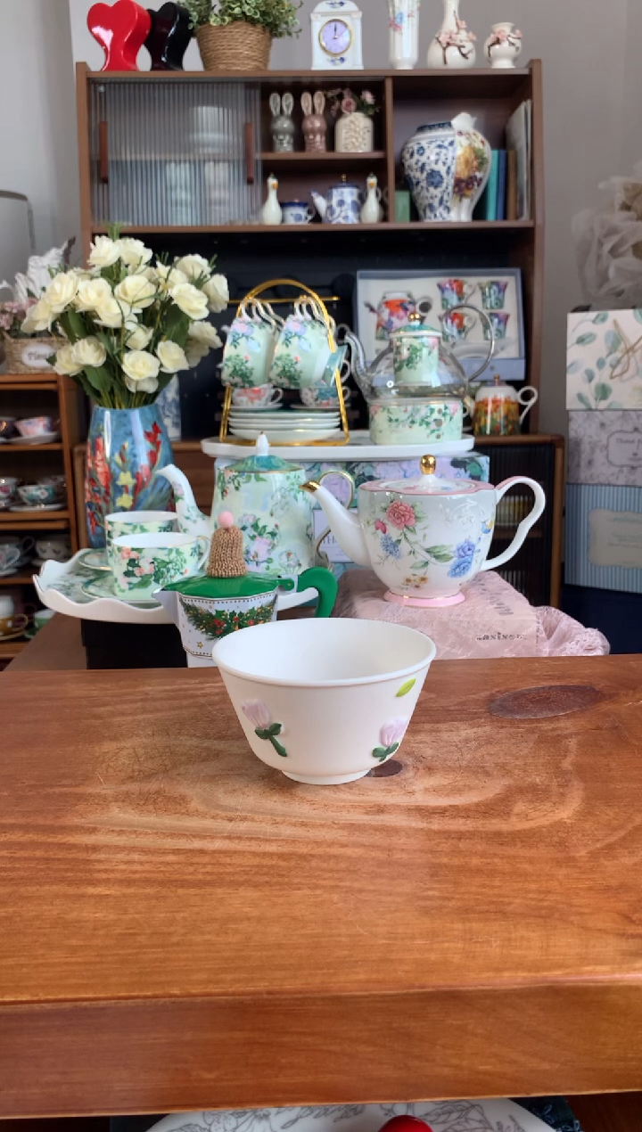 陶瓷紫色郁金香4.5英寸饭碗