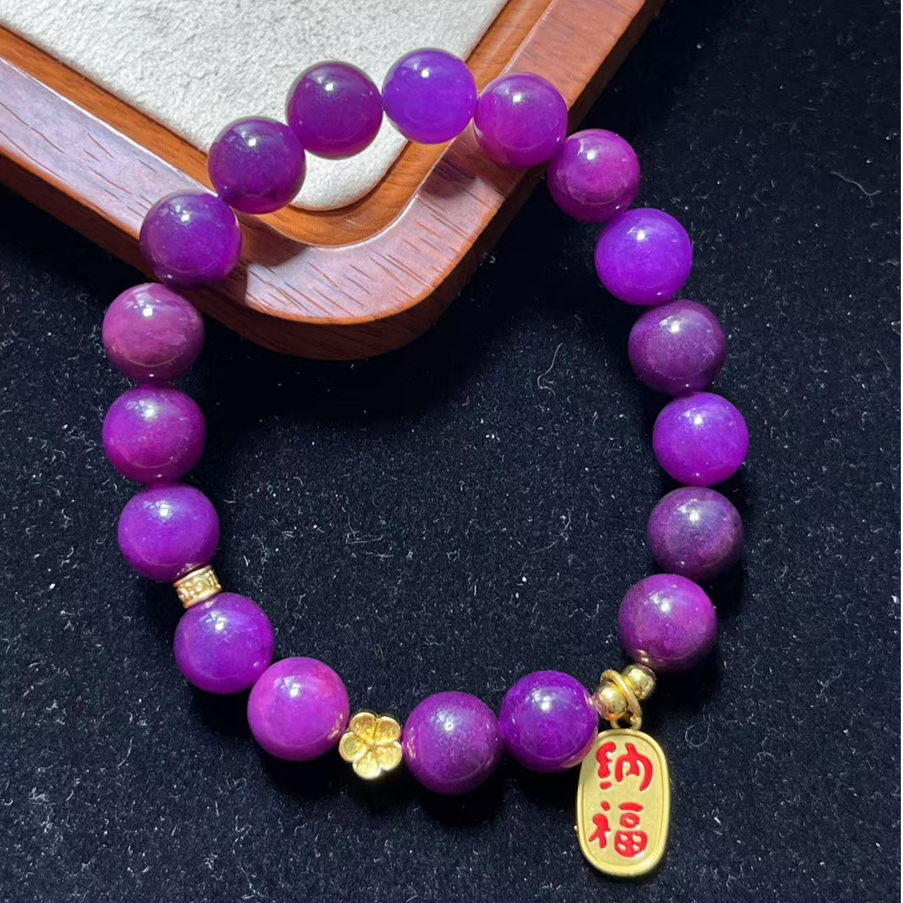 [停业清货]南非紫俱来纳福设计款10m手串-242-多样性发一