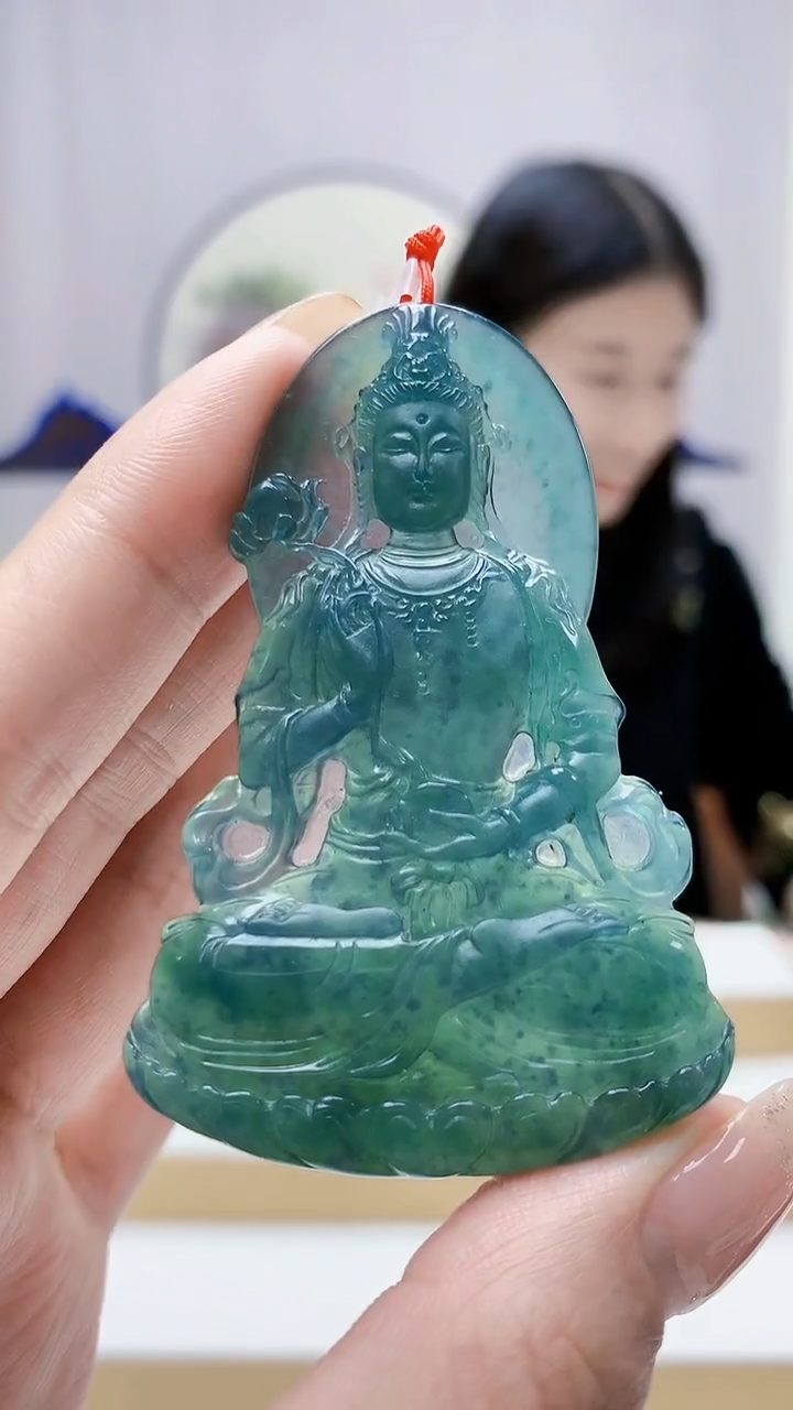 未镶嵌定制翡翠4812MM-毛货挂件162