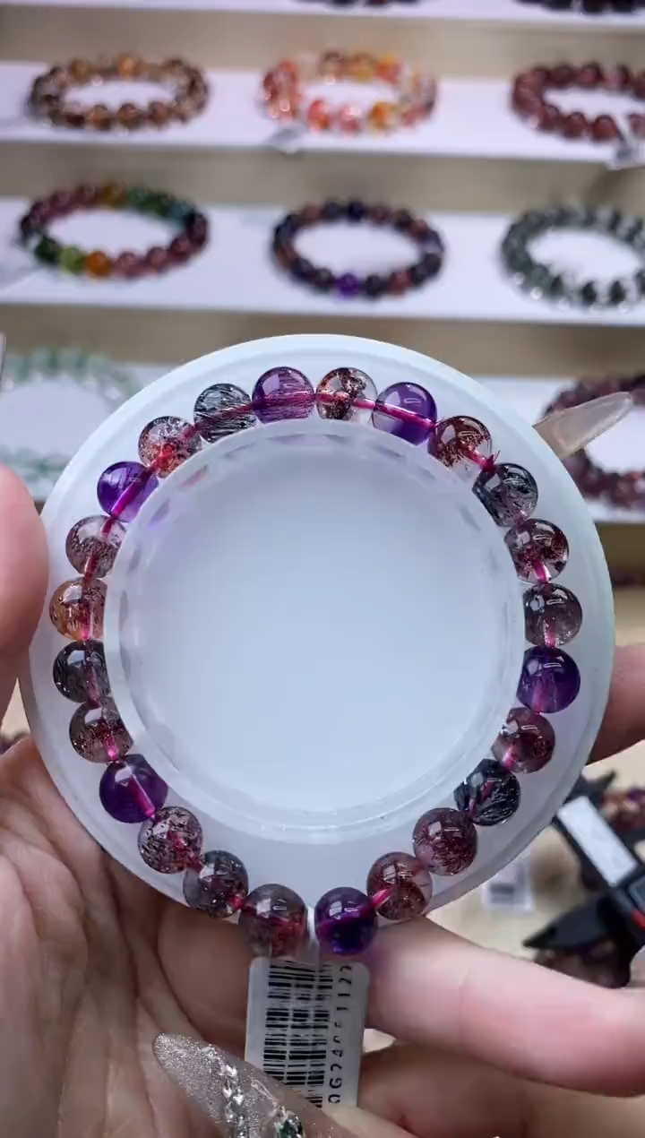 【闪购商品】水晶手链未镶嵌黑加仑超七单圈8m+