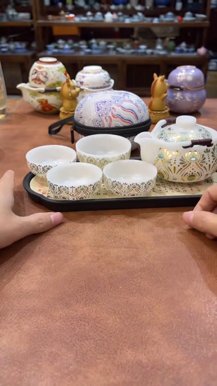 真的很便宜会开片的旅行茶具