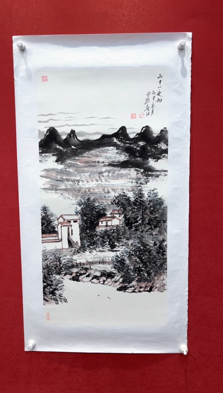 国画老师现场创作  60