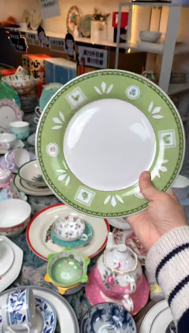 【闪购商品】瓷片陶瓷原单CC056餐具1个8寸