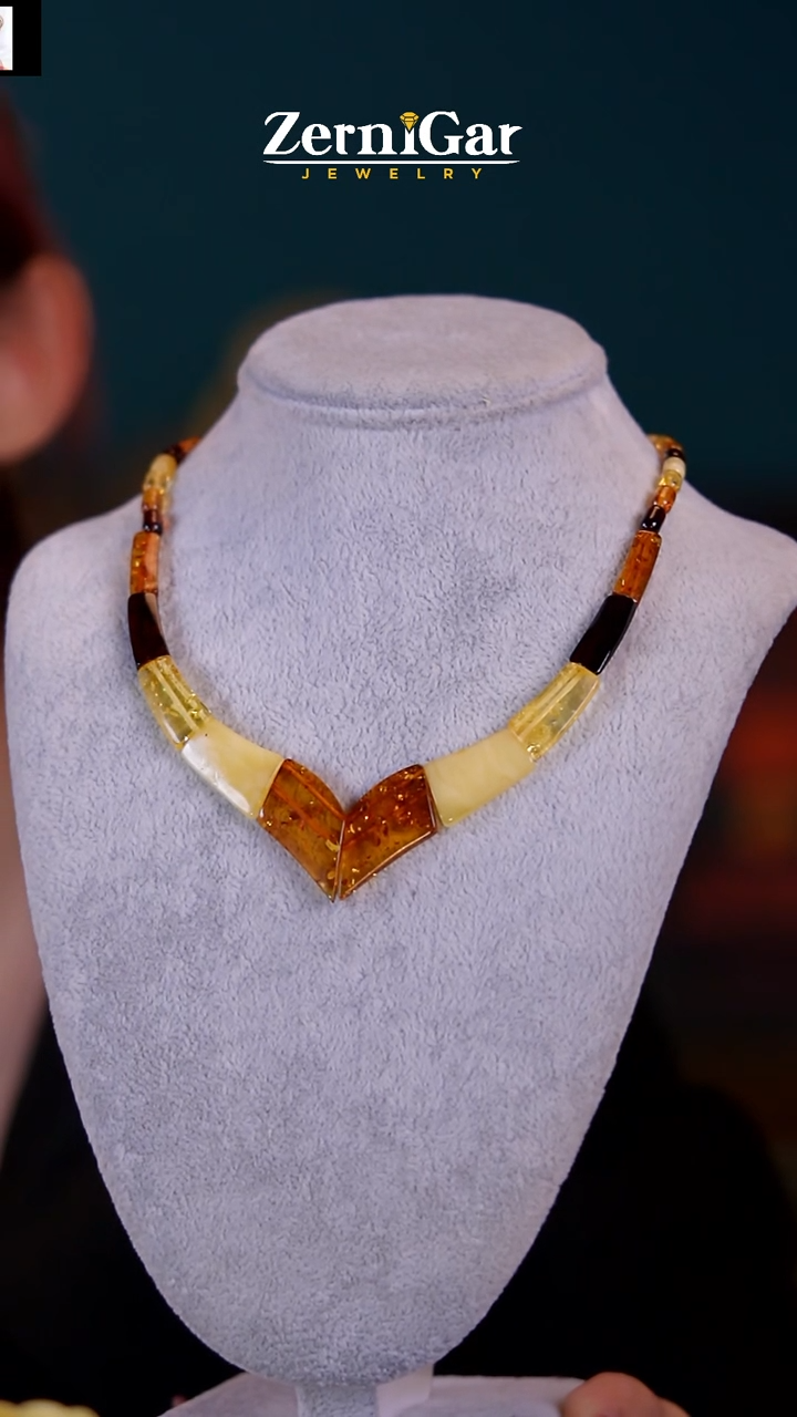 【闪购商品】琥珀颈饰未镶嵌天然琥珀项链