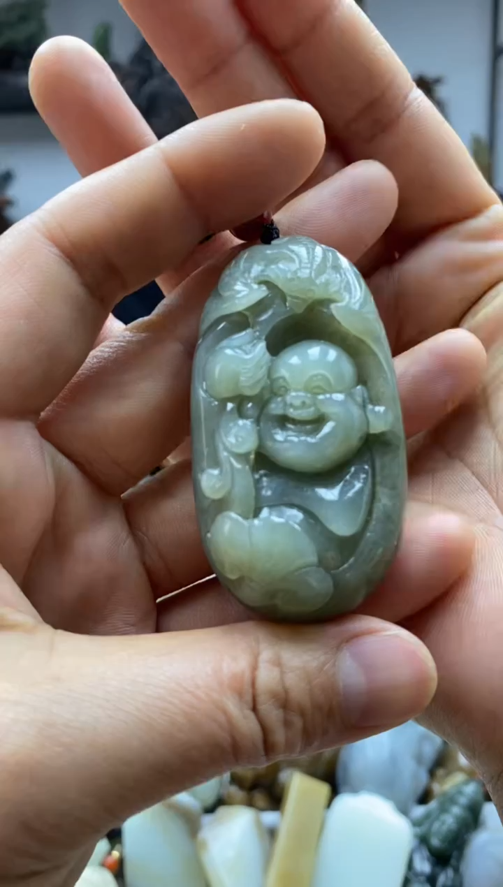 和田玉未镶嵌把件1