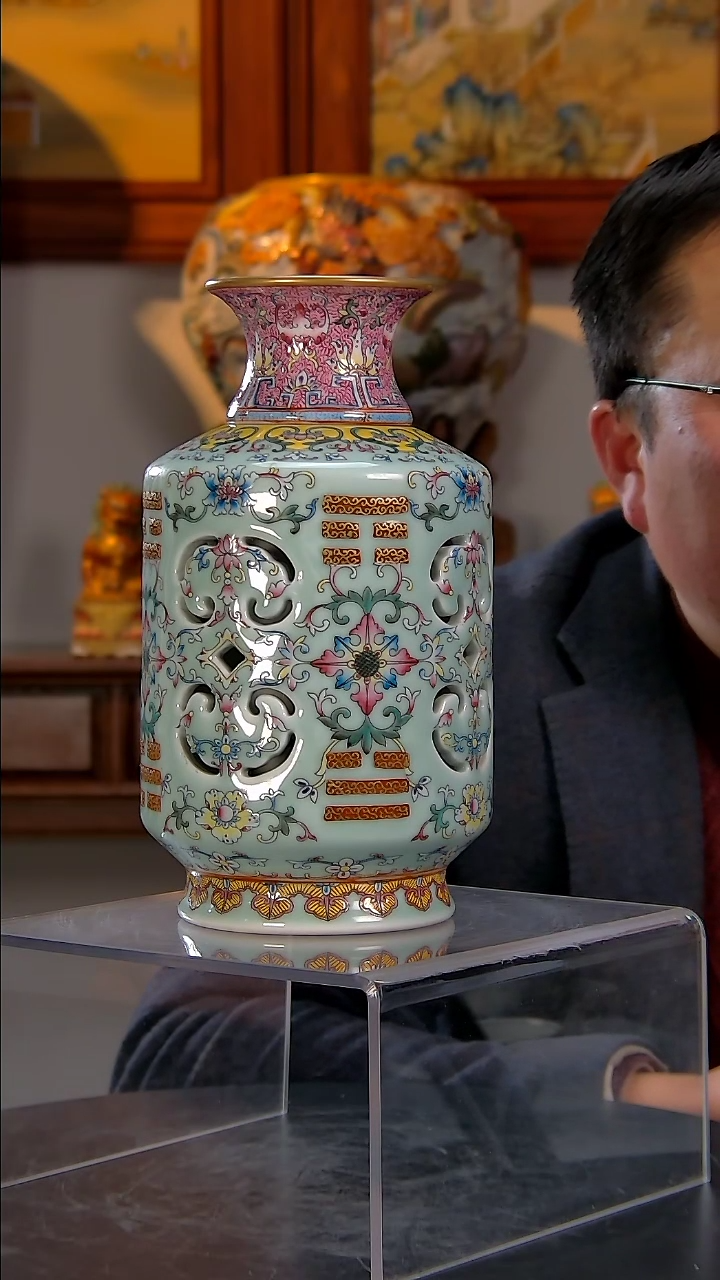 【闪购商品】珐琅彩转心瓶精品陶瓷