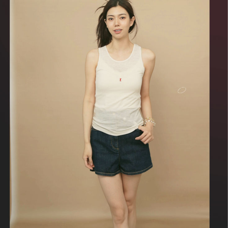 95新 YSL/圣罗兰 纯棉背心白色xs码/250829SYNSJ05