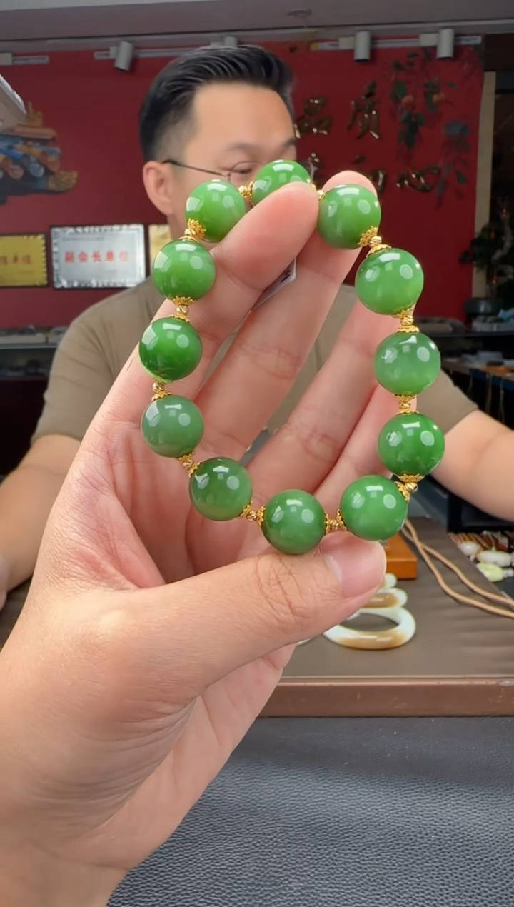 手串未镶嵌和田玉碧玉diy单圈手串