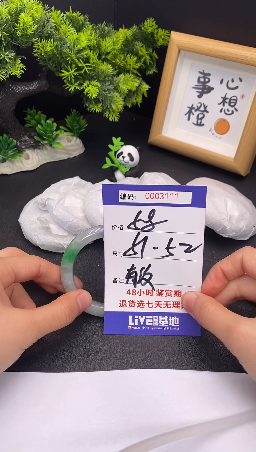 未镶嵌手镯翡翠0003111