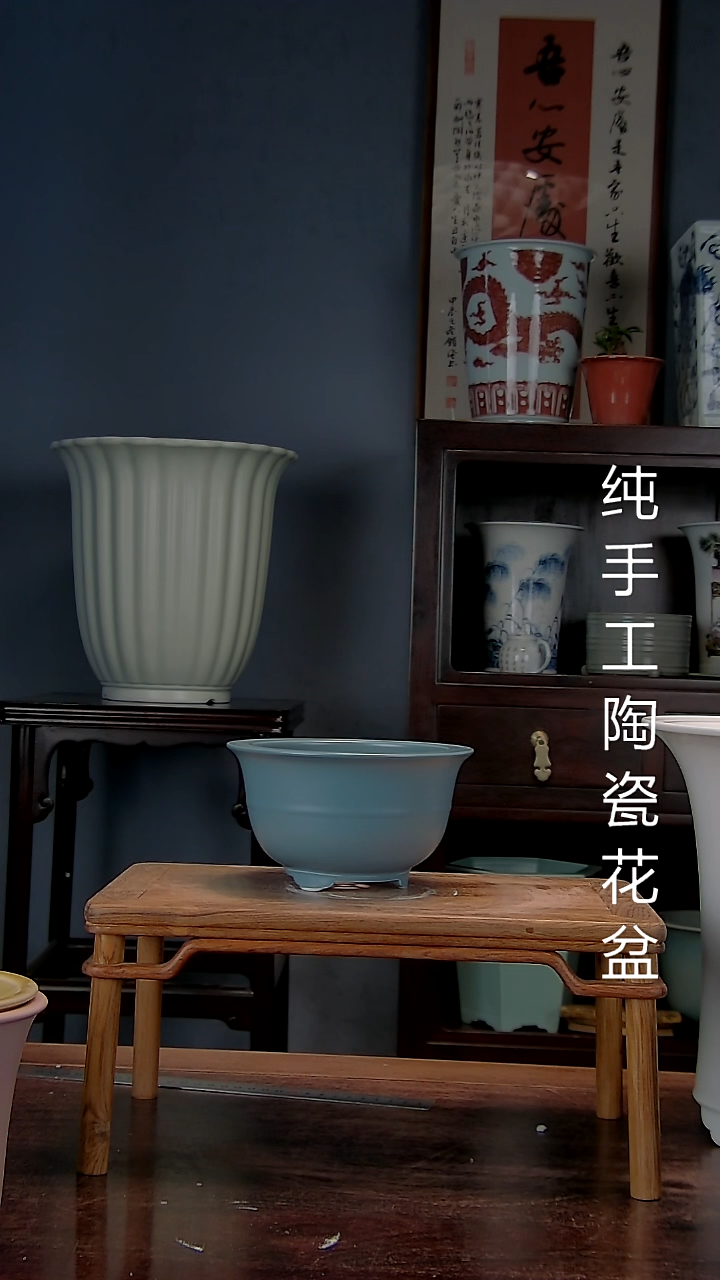 景德镇陶瓷手工花盆