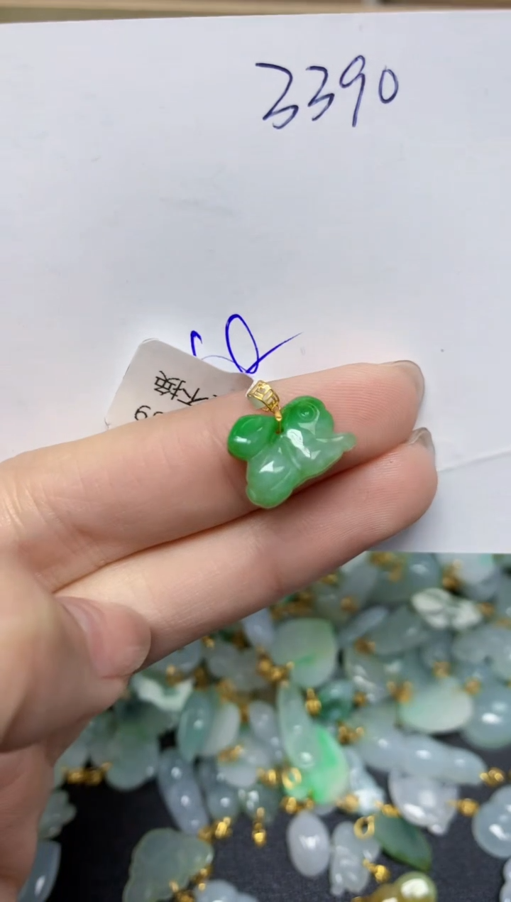 【闪购商品】翡翠颈饰18K金镶嵌 天然翡翠A货