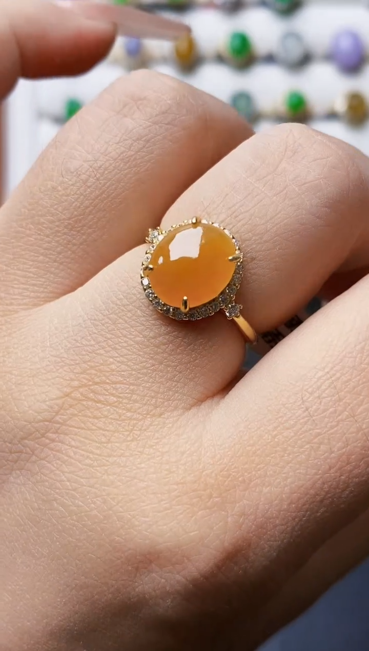 银S925镶嵌戒指翡翠2073