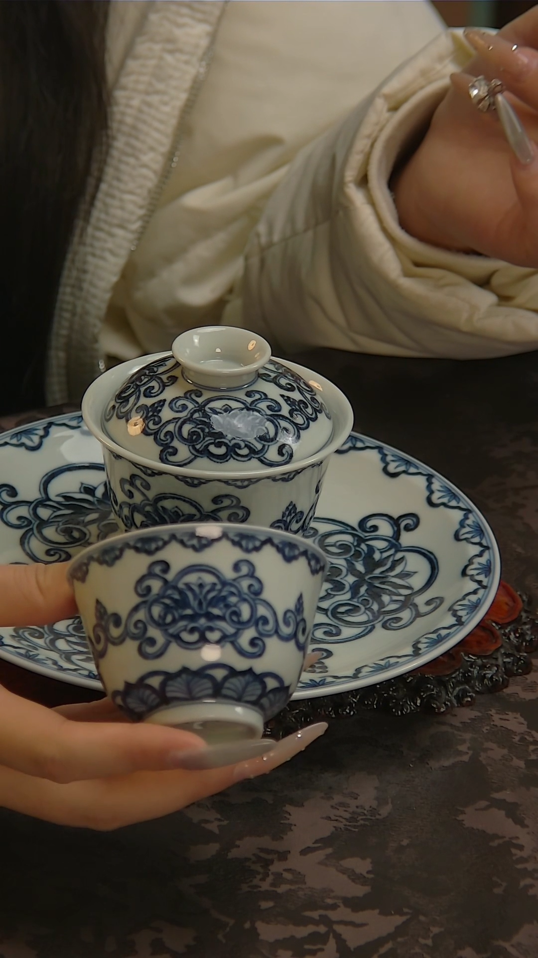 【闪购商品】青花手绘花卉套组