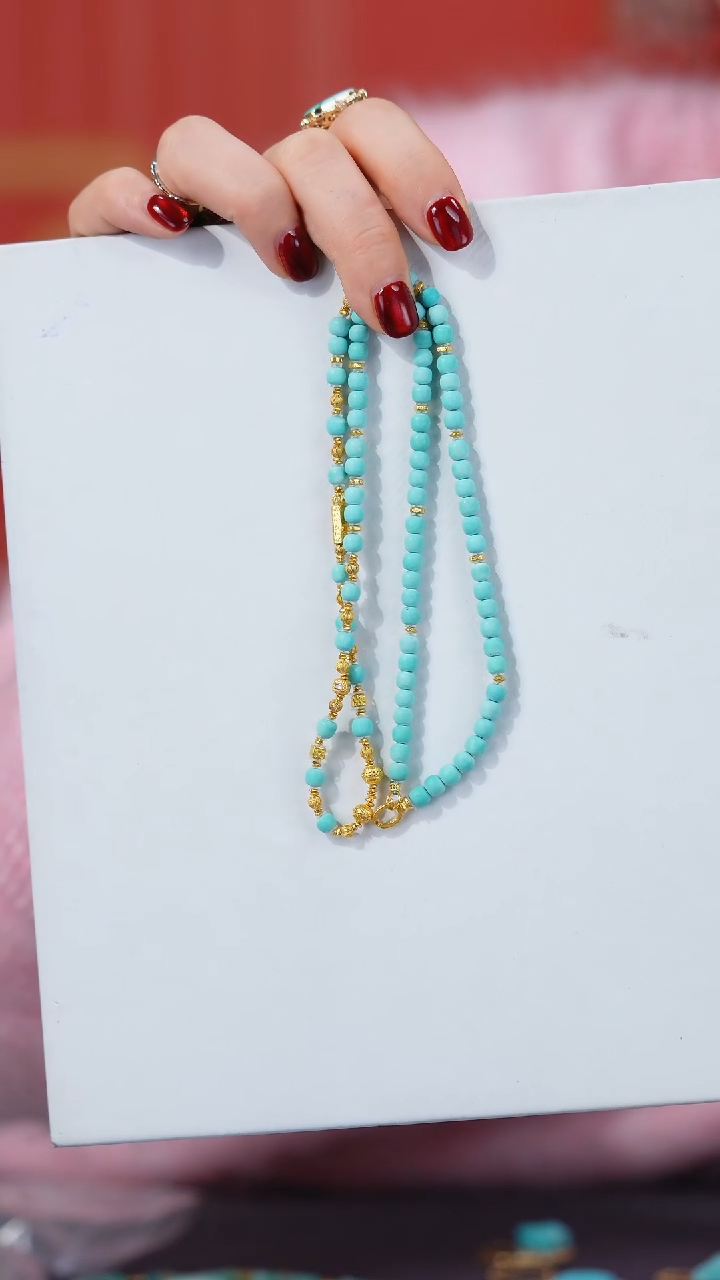 【闪购商品】绿松石项链18K金镶嵌1