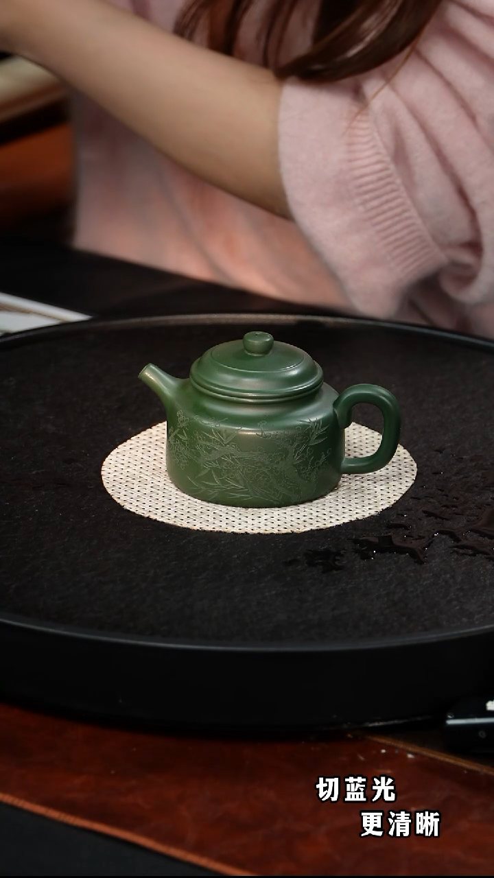 茶壶紫砂  惠慧   德钟99  绿泥  160毫升  