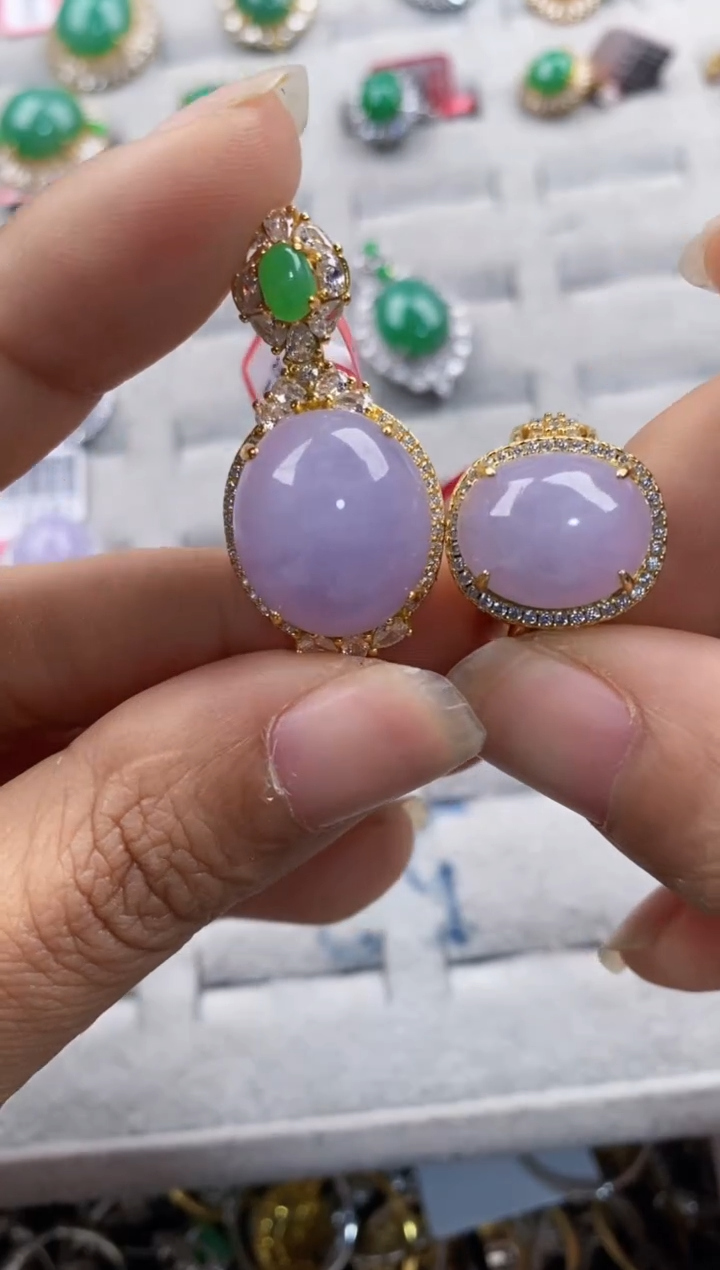 银S925镶嵌戒指翡翠111---8