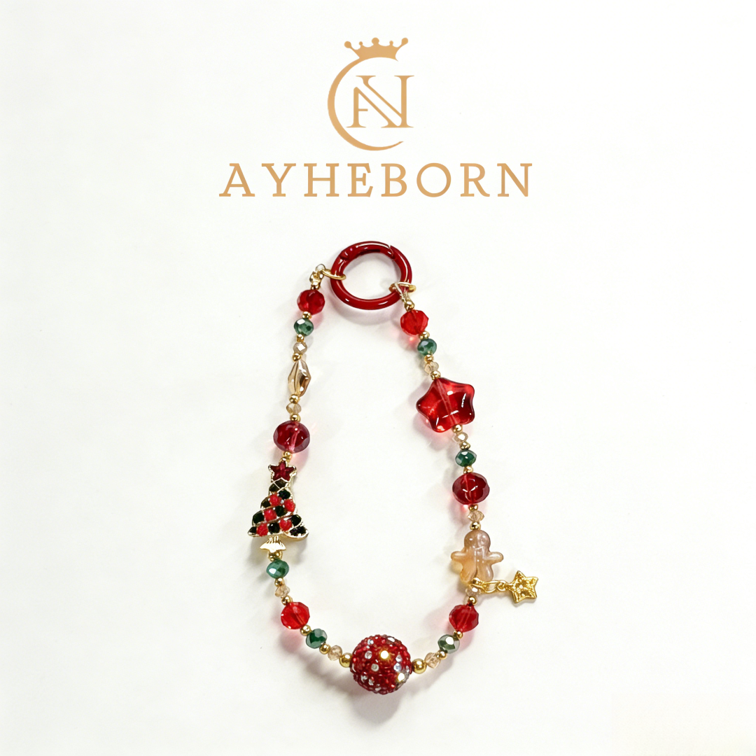 艾赫本AYHEBORN-【圣诞限定】圣诞姜饼人手机链-LZ760040