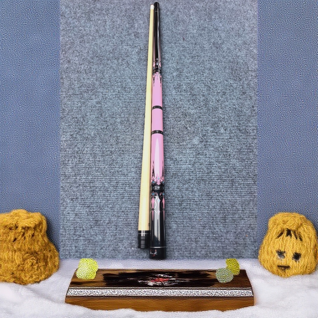 《微力粉款》美式慢八二分之一职业级大头台球杆