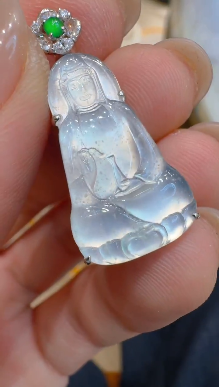 吊坠(不含链)18K金镶嵌翡翠多样性团购发一件