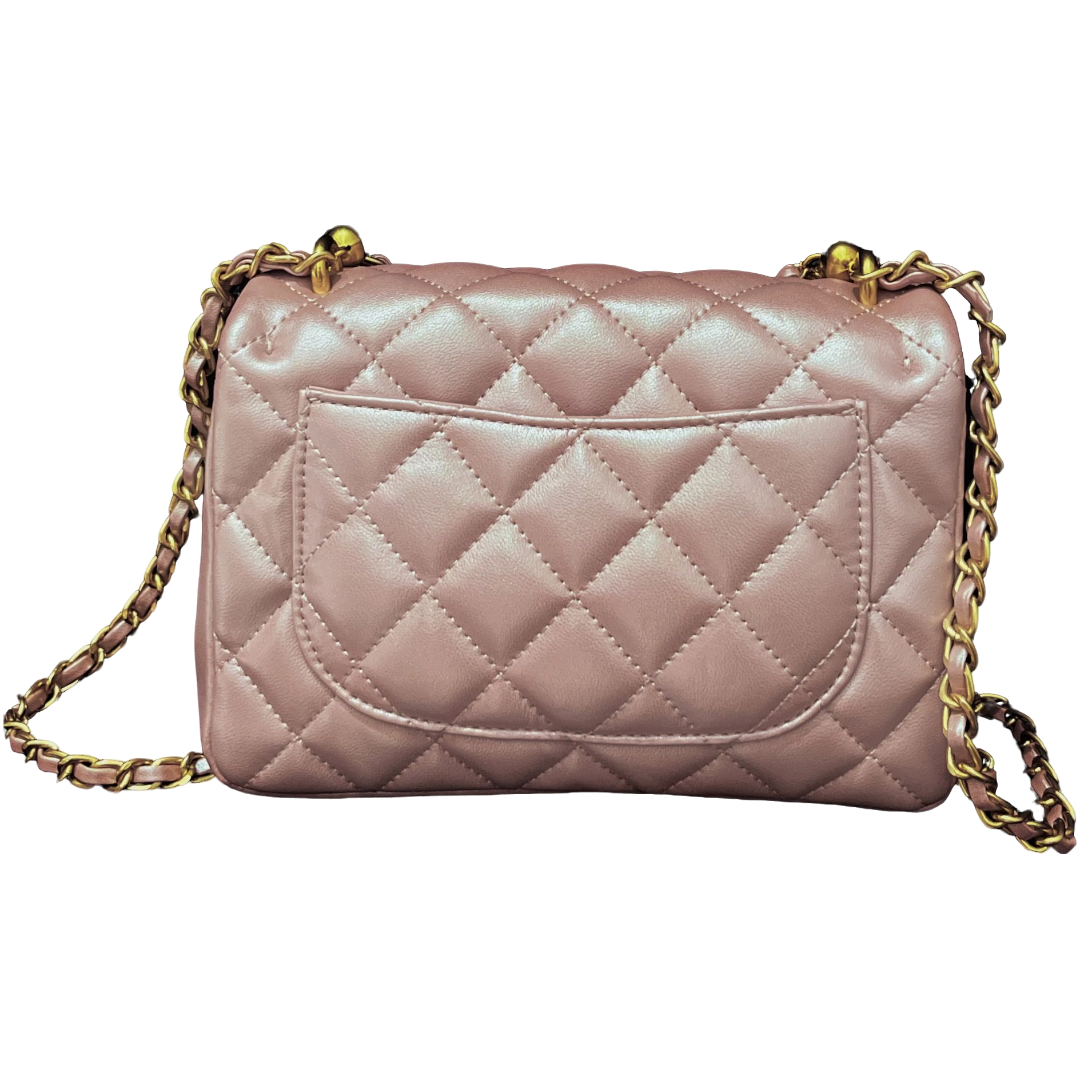 COCO DICV2025新款高端定制时尚女包 小珍珠方胖 粉黑白红色霄