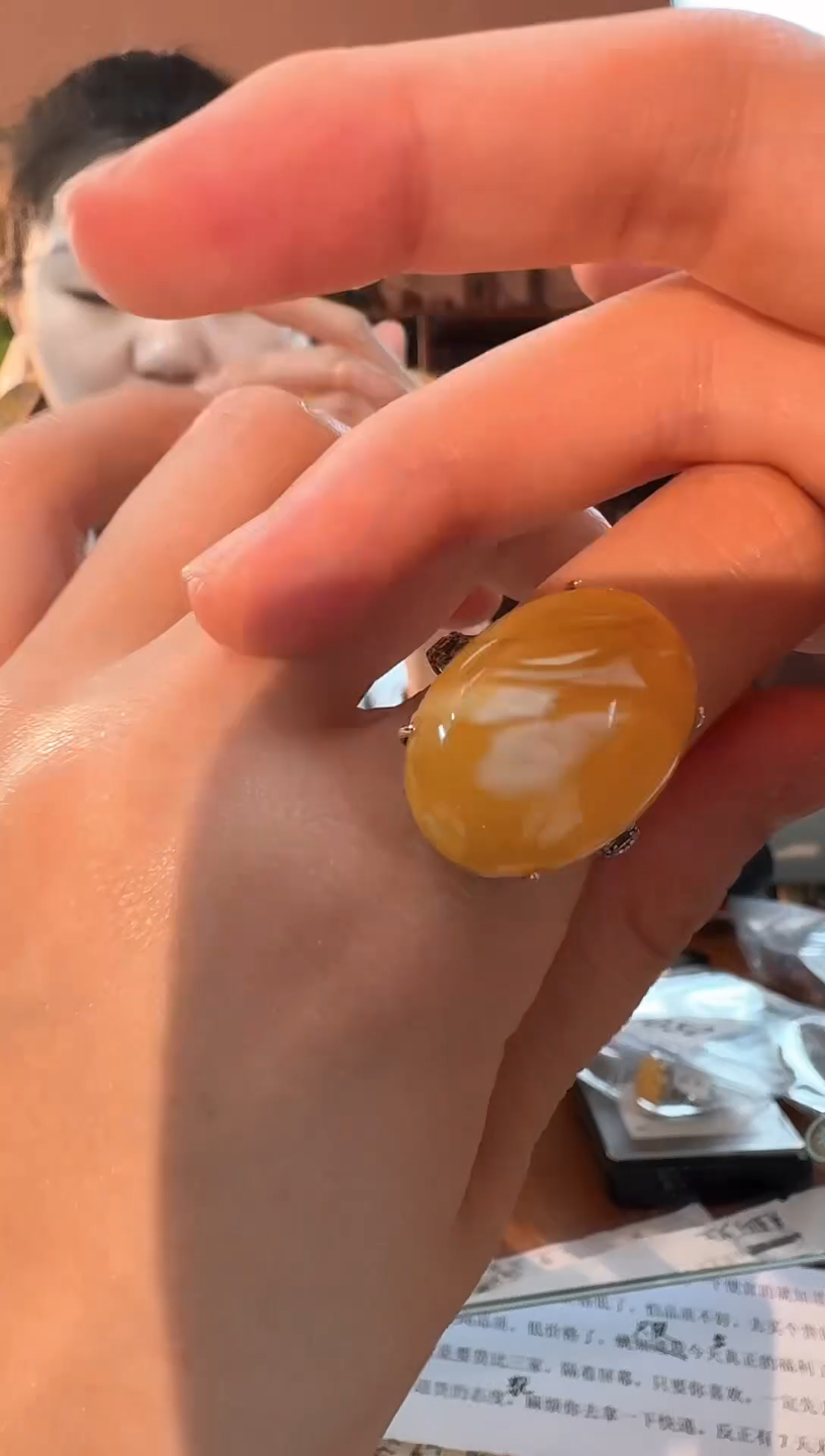 银S925镶嵌颈饰蜜蜡1894天然珠宝奇石假一罚十