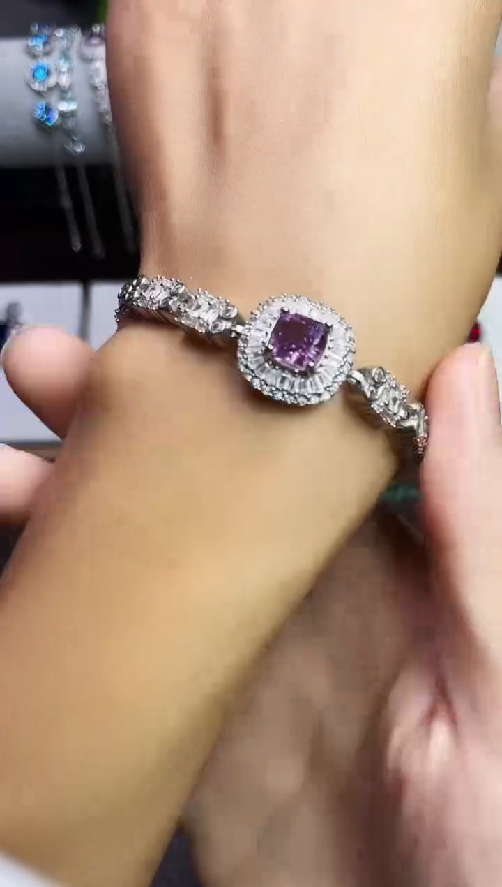 合金合成钻石干枯玫瑰手链