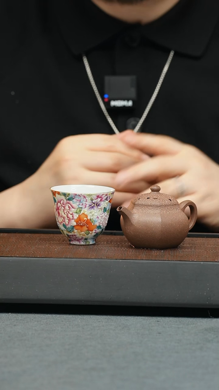 【闪购商品】紫砂茶壶五堂 万松园小壶加万花杯
