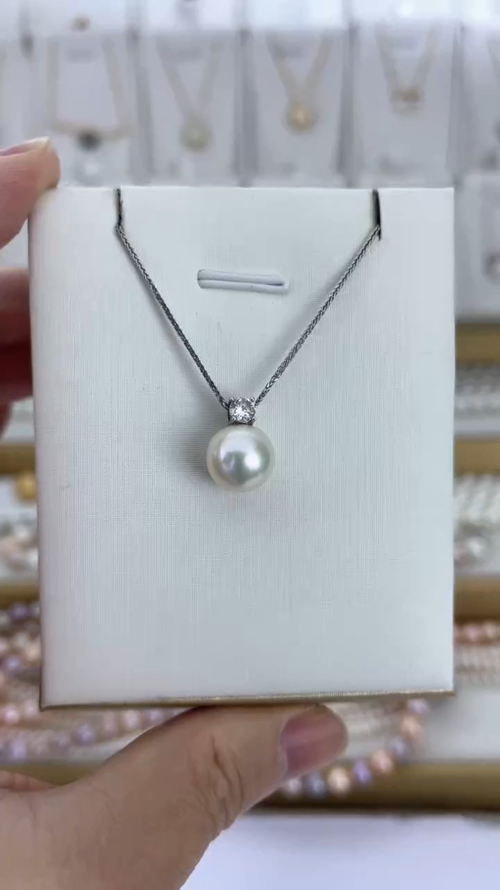 【闪购商品】淡水珍珠颈饰未镶嵌12天然极光珍珠戴妃吊坠