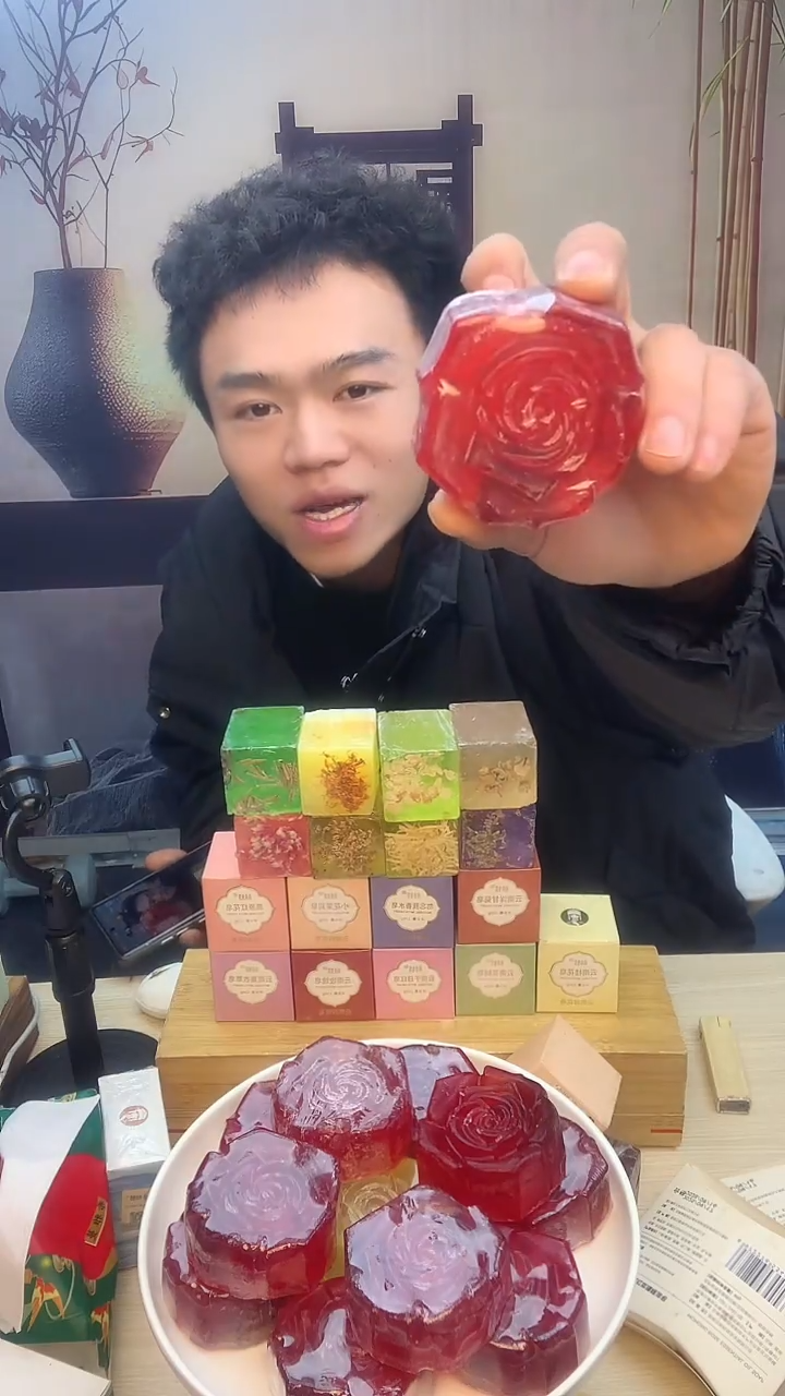 花型精油手工皂一个