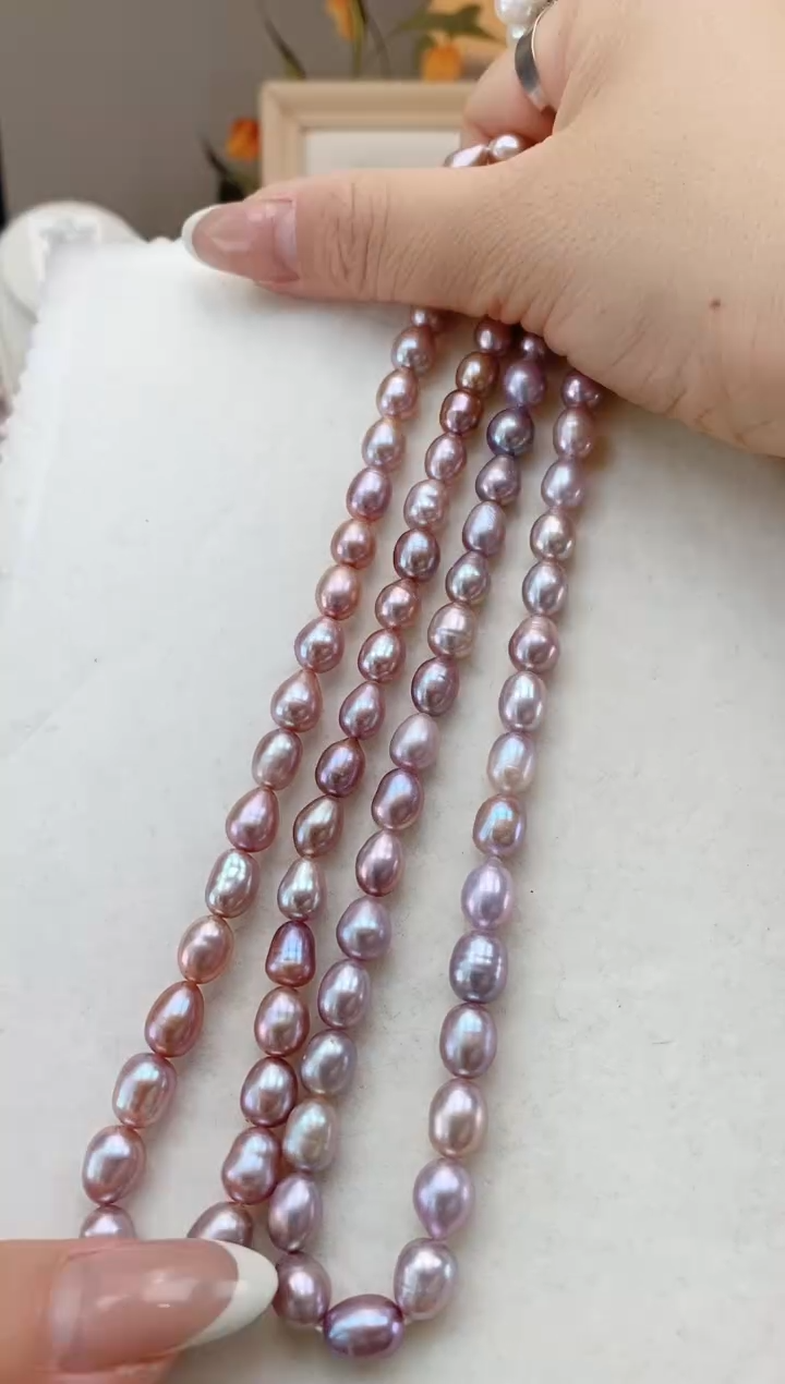 【闪购商品】淡水珍珠项链未镶嵌紫胖米