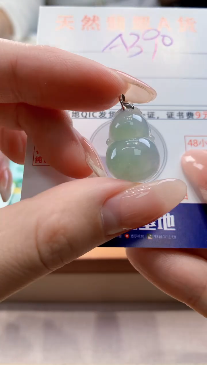 颈饰未镶嵌翡翠天然翡翠挂件  