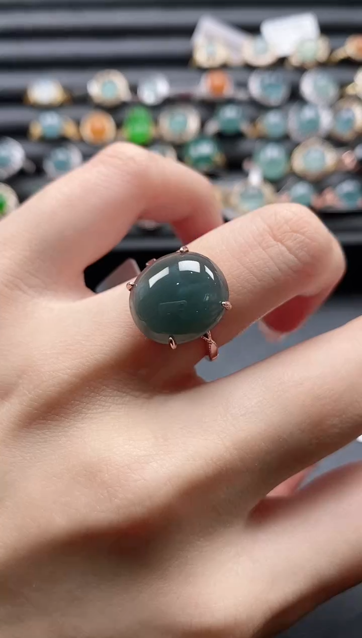 【闪购商品】翡翠戒指银S925镶嵌1111