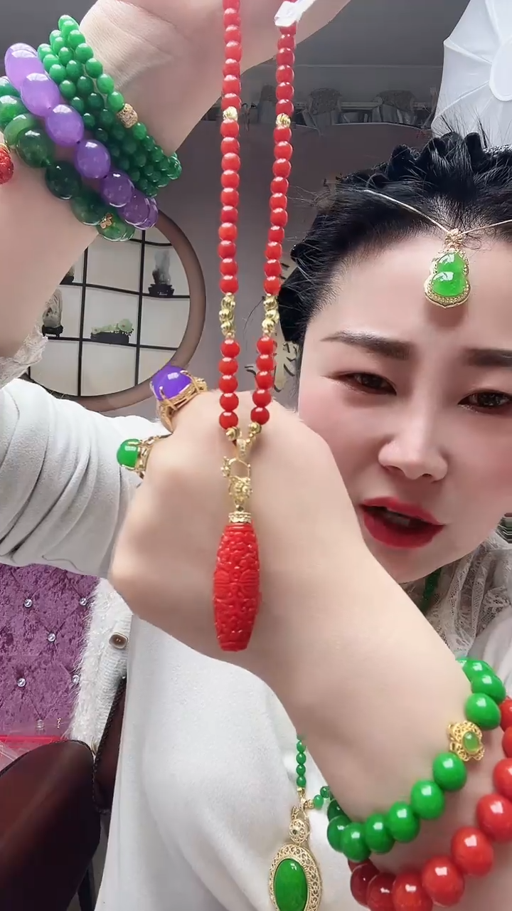 【闪购商品】翡翠颈饰14K金镶嵌X56号