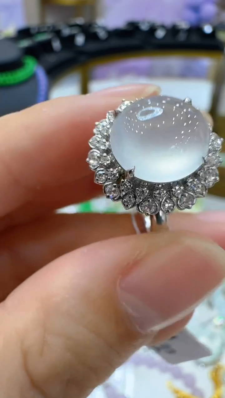 翡翠戒指18K金镶嵌多样性团购发一件