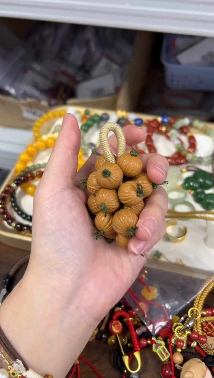 吊坠猴头核桃能量种子凤羽猴头编制挂件[26]