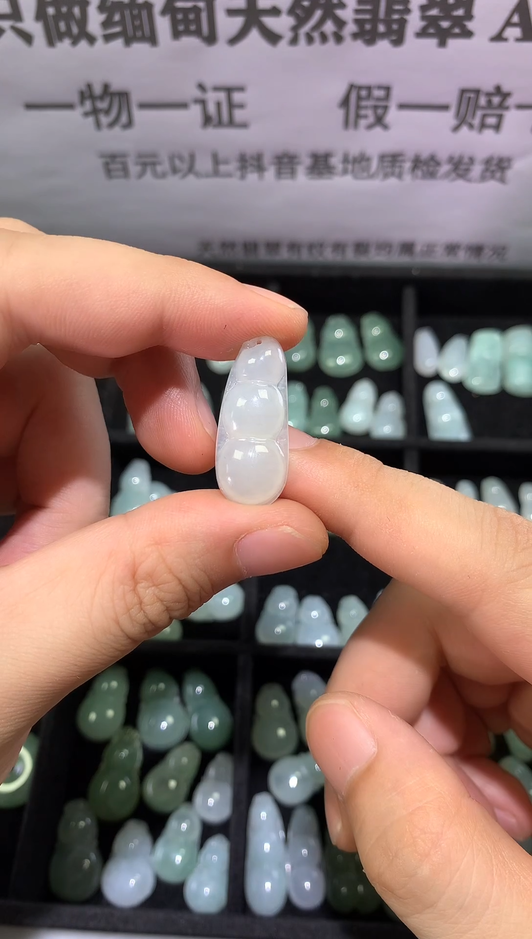 翡翠未镶嵌吊坠(不含链)福豆