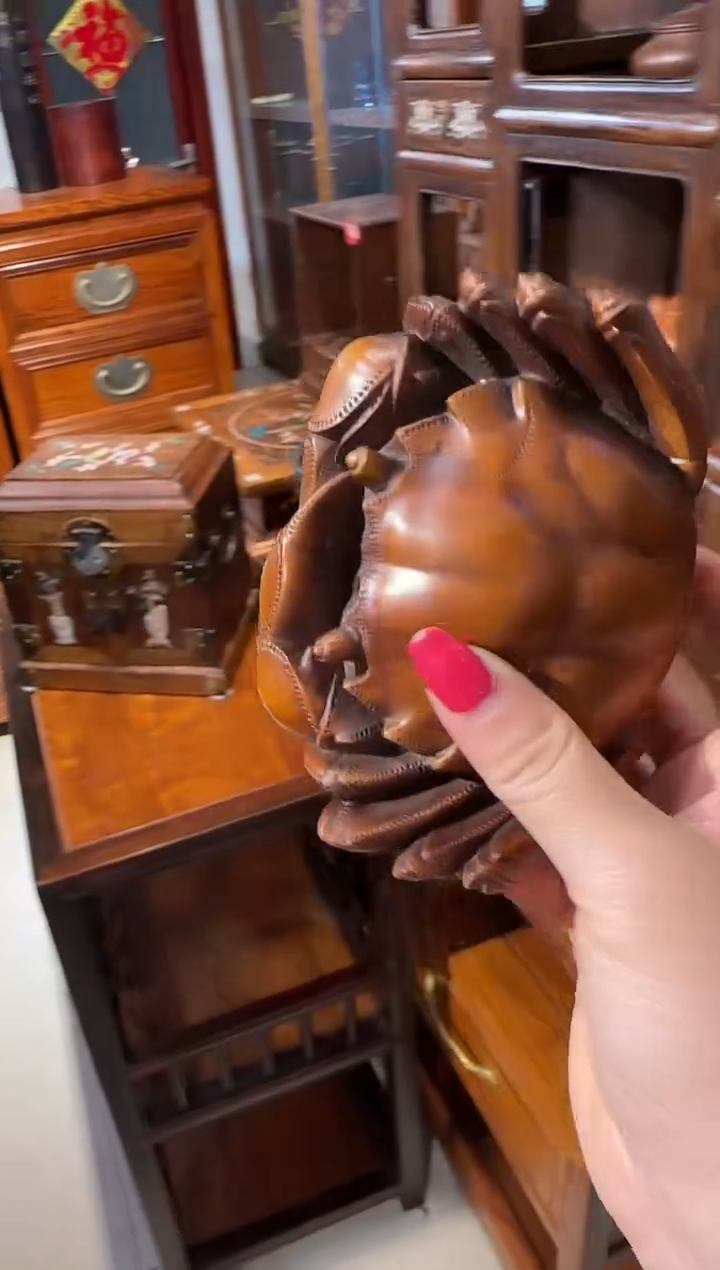 【闪购商品】木木艺黄杨木螃蟹一对598.88