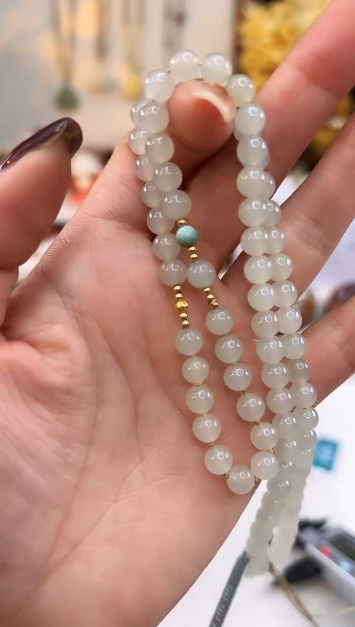 【闪购商品】和田玉颈饰18K金镶嵌@@G921D012269