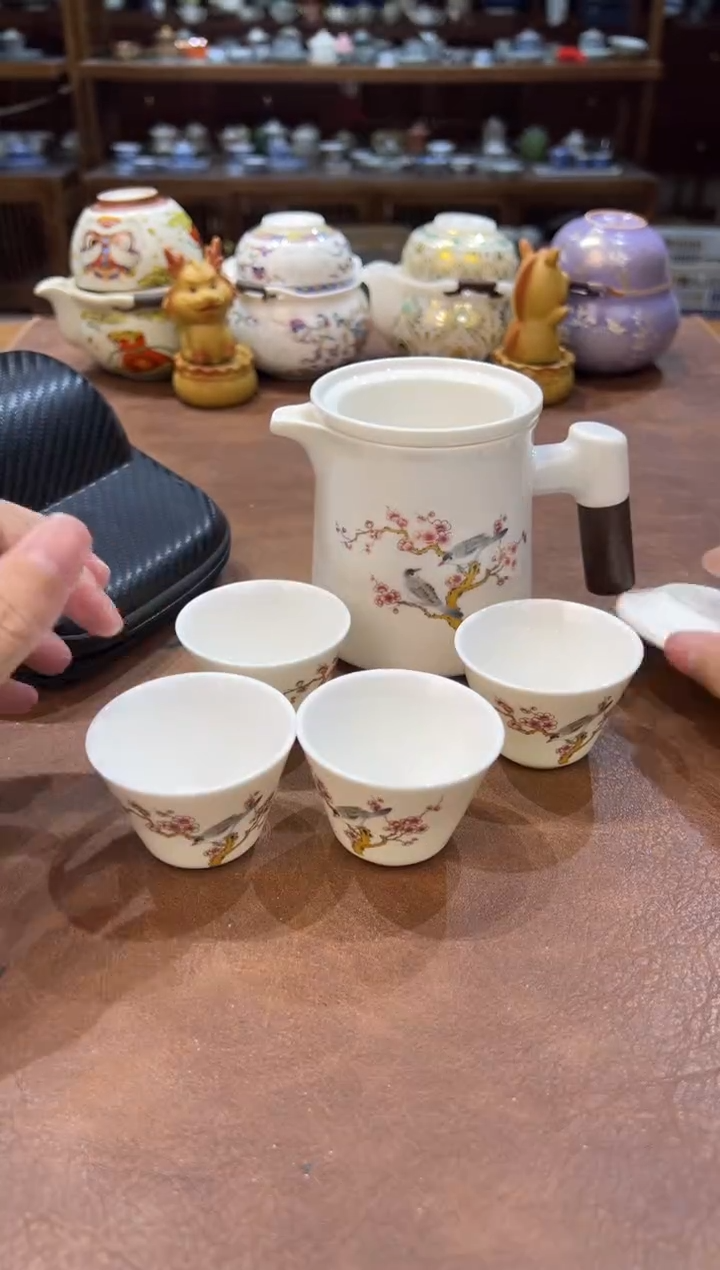真的很便宜超好看会开片的旅行茶具